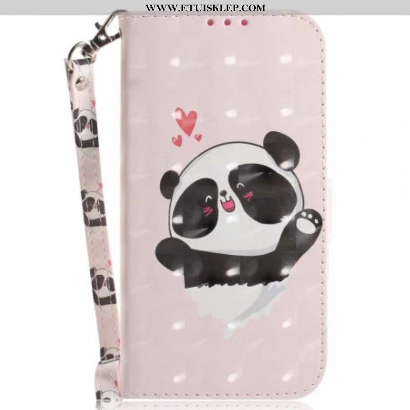 Etui Folio do OnePlus 10 Pro 5G z Łańcuch Mała Panda Z Paskiem